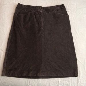 DONATED- Chocolate Brown Corduroy Skirt